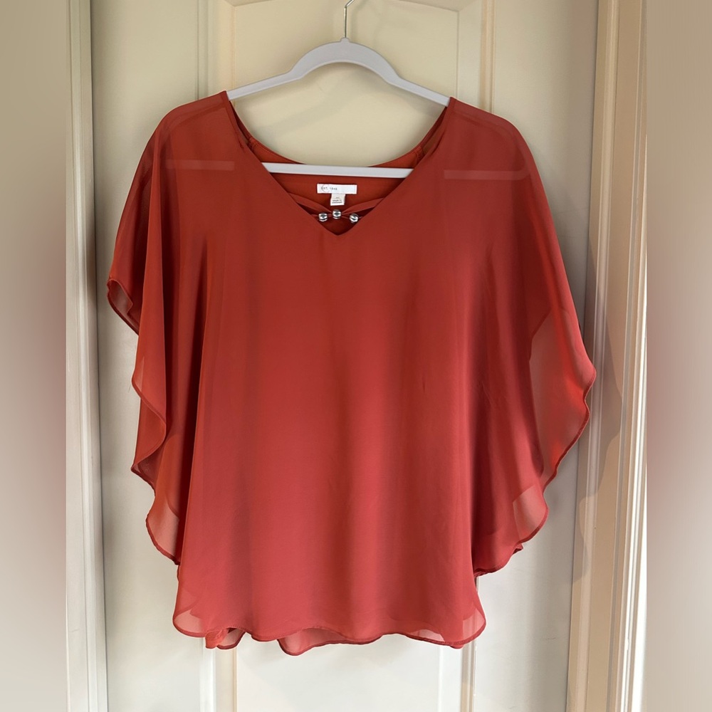 Women’s Cato Est. 1946 Blouse; Size Medium; Burnt Orange